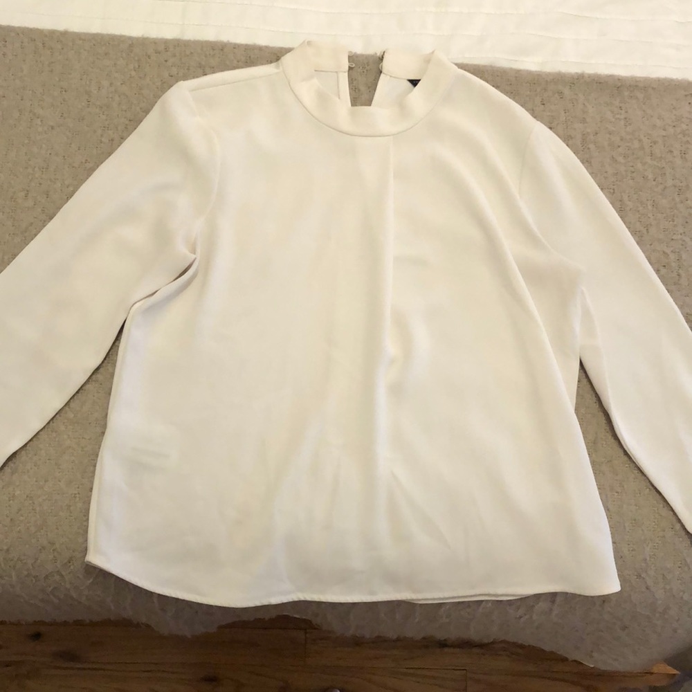 White Ann Taylor work blouse